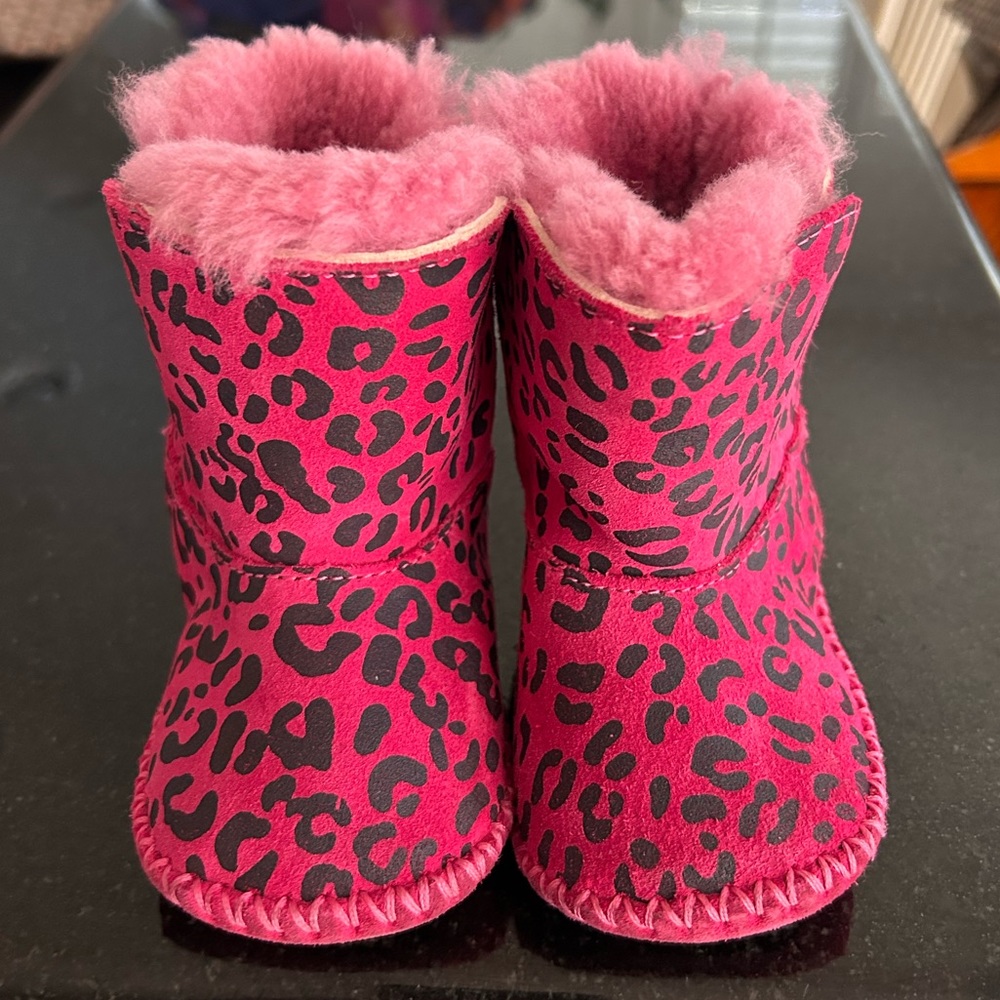 Ugg Australia Cassie Hot Pink Leopard Infant Boots Size 2/3